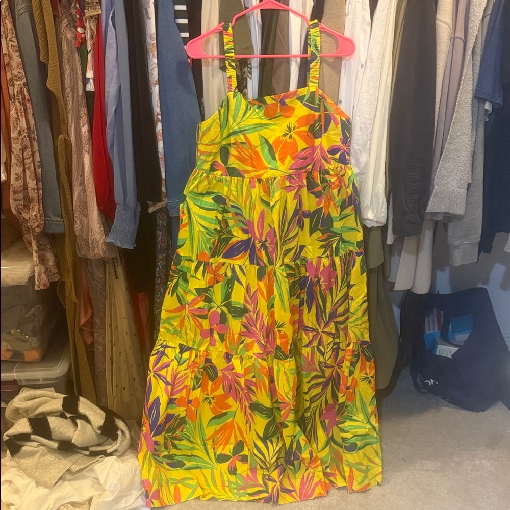 Karlie Vibrant Floral Maxi Dress